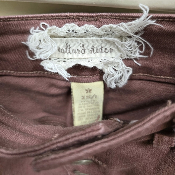 Altar’d State High Rise Dusty Rose/Mauve Jean Shorts - Picture 3 of 4